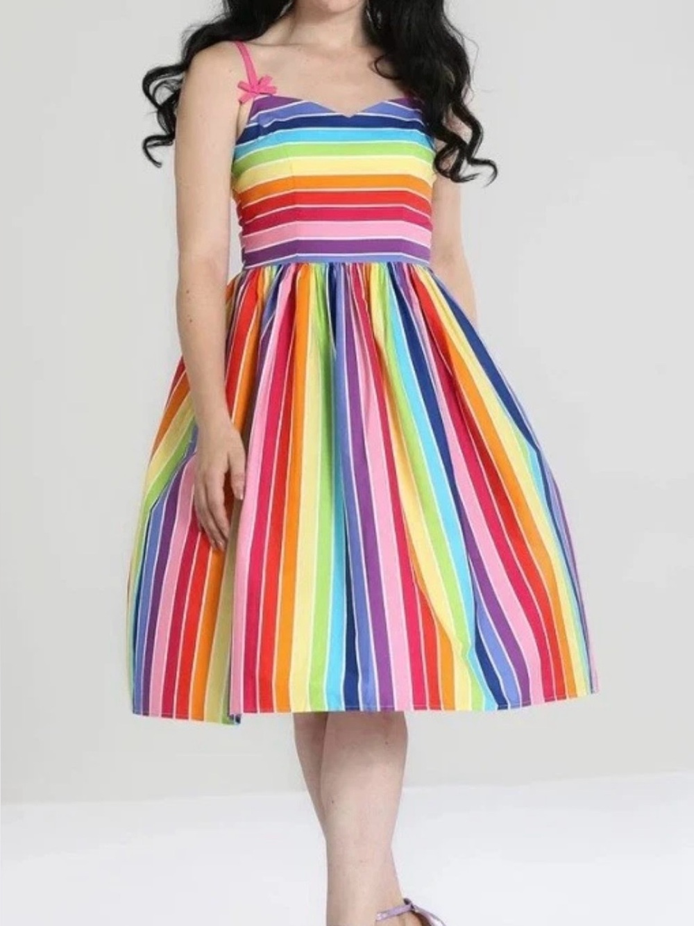 Hell Bunny Over The Rainbow Stripe 50's style Dress Wmns 4XL